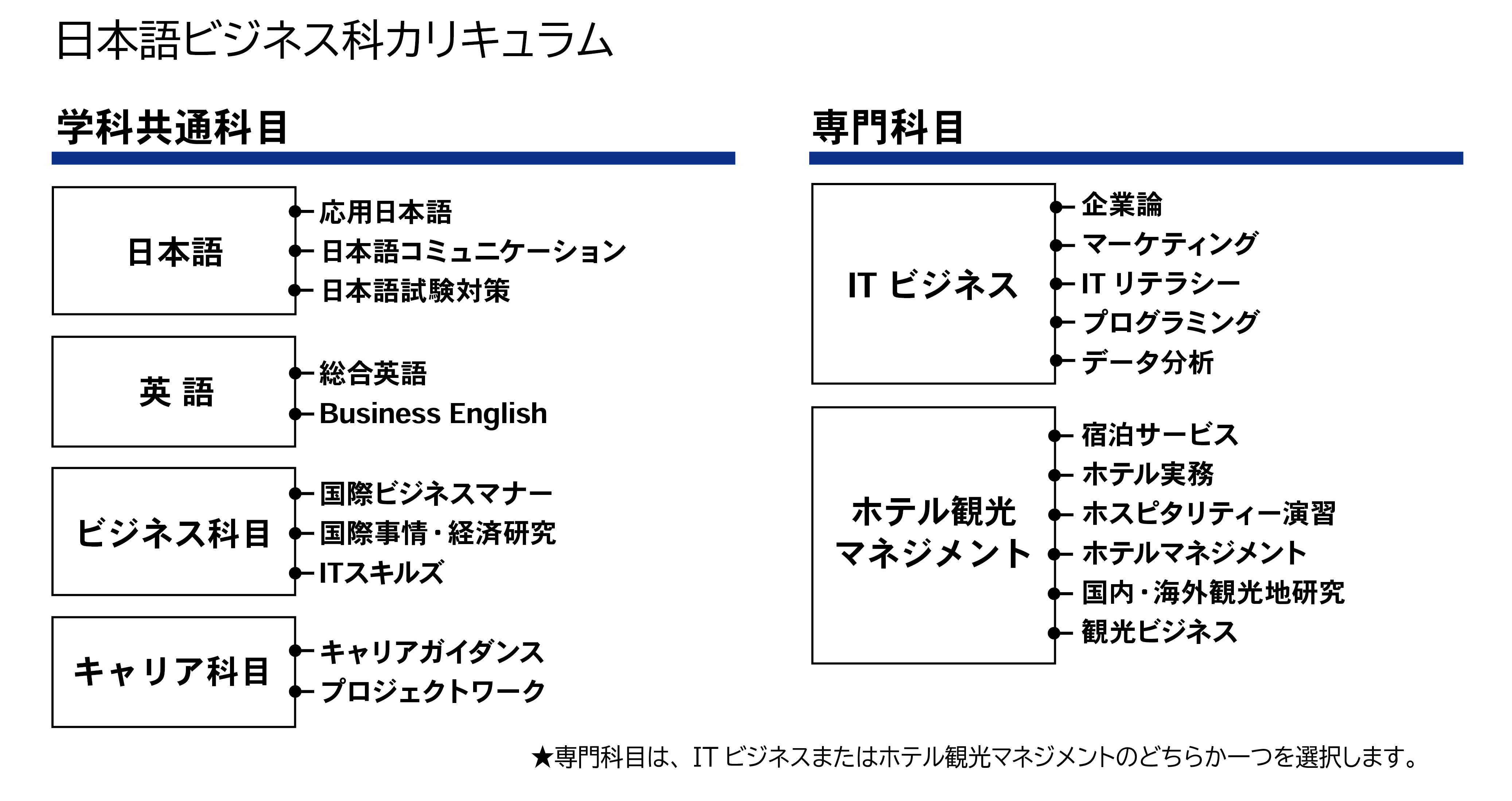 日本語ビジネス科カリキュラム